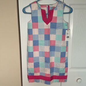 NWT Vineyard vines girls patchwork whale shift dress size 8